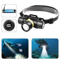 1000LM 50M Professional LED Scuba Diving Headlamp 50M Underwater IPX8 Waterproof Dive Projection 21700 Torch LED Headlig