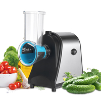 1000W 6 en 1 Machine à Salade Électrique Coupe-Fruits Râpe À Légumes Hachoir À Fromage 5 Lames De Cône Différentes