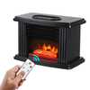1000W chauffage de cheminée électrique 3 vitesses ventilateur dair chaud brûleur à bois cheminée effet de flamme