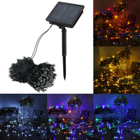 100/200/300 LED jardin extérieur de fil de cuivre de guirlandes solaires de chaîne imperméable