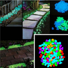100Pcs / Set Luminous Glow Pebble Stones Aquarium Garden Walkway Rock Décorations pour la maison