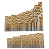 100pcs 1.5mm - 10mm en Titane Forage Revêtu Acier Haute Vitesse Réglée Torsion Manuelle de Foret