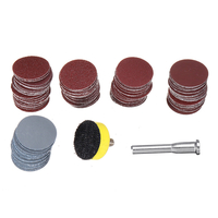 100pcs 2 pouces 60-3000 papier abrasif à disque de ponçage avec coussinet de mandrin à tige de 6 mm