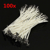 100pcs 20cm mèches cire de bougie de coton avec les continuateurs de métaux