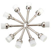 100pcs 28mmx7mm brosse de roue de polissage de prophylaxie dentaire blanc Nylon forme de bol