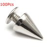 100pcs 7x10mm métal argent studs rivet bullet spike cone vis pour l