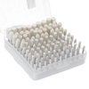 100Pcs Blanc Point Pierre Pierre De Polissage Têtes De Meulage Feutre De Laine En Caoutchouc Dremel Drill Outil Rotatif