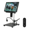 10.1 inch Video Microscope Large Anti-glare IPS Screen Coin Microscope with 13MP Camera 1X-8X 4K HD Video/Photo USB Micr