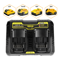10.8V-20V DCB102 chargeur double outil électrique rechargeable Batterie pour Dewalt