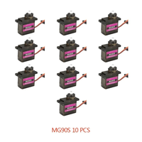 10PCS MG90S RC Micro Plastic Gear Servo 13.4g Motor For ZOHD Volantex Airplane For RC Helicopter Car Boat Model Toy Cont