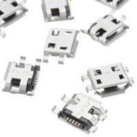 10Pcs Micro USB Type B Femelle 5Pin Socket 4Legs SMD SMT Connecteur de soudure