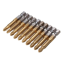 10pcs PH2 Embouts de tournevis à tête cruciforme 1/4 po Hex Shank 50mm Phillips Embouts de tournevis