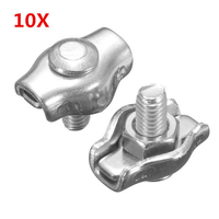 10pcs pince câble en acier inoxydable câble de poignées simples pinces étrier 2mm-6mm