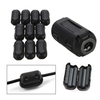 10pcs pince de serrage de fil de câble noir RFI EMI EMC filtres de bruit boîtier de noyau de ferrite