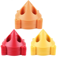 10PCS Portable Woodworking Paint Triangle Stand Wood Support Pyramids Rack Carpenter Lift Pads Feet Tool Accessories Pai