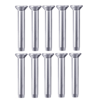 10pcs poteau en métal main-sertissage acier inoxydable Stemball Swage 1/8 "vis de rampe de câble