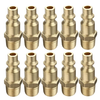 10Pcs Raccord rapide en laiton 1/4 pouce NPT Male Milton Type Quick Air Connector Fittings