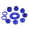 10PCS Router Template Guide Bushing Set Aluminum Alloy 8 Guide Bushings 2 Lock Nuts Woodworking with Router Jigs and Tem