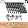 10PCS S2 Steel Hex Bit Set SAE Metric 1/4in 50mm Magnetic Tips Anti-Corrosion HRC58-60 CNC Precision Technology