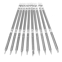 10PCS T12Lead-free Alloy Stainless Steel Color Soldering Iron Tips Set
