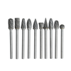 10PCS Tungsten Steel Grinding Head Tungsten Carbide Burrs Sets Mini Drill Diamond Burs Material Tungstenio Dremel Access