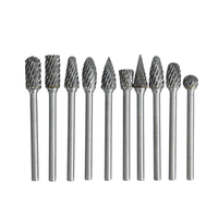 10PCS Tungsten Steel Grinding Head Tungsten Carbide Burrs Sets Mini Drill Diamond Burs Material Tungstenio Dremel Access