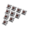 10pcs pack 3 broches gateron tactile brun commutateur commutateur clavier pour clavier de jeu mécanique