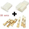 10sets 2.8mm 3 voies moto mâle électrique connecteur femelle logement terminal
