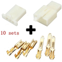 10sets 2.8mm 3 voies moto mâle électrique connecteur femelle logement terminal