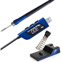 10W 5V Fer à souder USB à température réglable Portable Station de soudure électrique B Astuce Veille automatique Affich