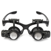 10X 15 x 20 x 25 x LED loupe loupe lunettes double bijoutier montre réparation interchangeable lentille de le œil