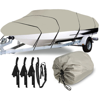 11-13ft / 14-16ft / 17-19ft / 20-22ft 210D housse de bateau robuste pour poisson Ski Bass V-Hull Runabouts étanche