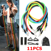11 pcs / ensemble Fitness Résistance Bandes Sport Tirer La Corde Yoga Bande Home Gym Exercise Outils
