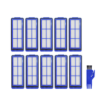 11 pcs Brosse Filtre Accessoires Remplacement pour Eufy 15max 30max Aspirateur Filtres * 10 Peigne Bleu * 1