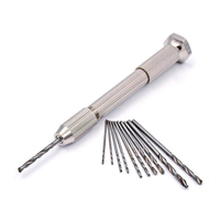 11 pièces ensemble de perceuse à main précis étau à broche outils rotatifs bricolage PCB bijoux montres outils