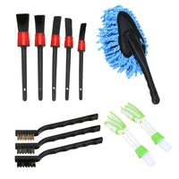 11 pièces nettoyage détaillant brosse ensemble saleté poussière propre brosse intérieur extérieur cuir évents soins outi