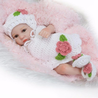11 pouces réaliste nouveau-né Reborn silicone vinyle bébé filles poupée + vêtements cadeau