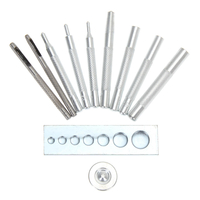 11 Set BRICOLAGE En Cuir Artisanat Ensembles Doutils Die Trou Punch Snap Rivet Setter Base Kit À Coudre Outils Acce