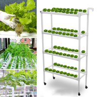 110-220V 4 couches Kit de culture hydroponique 8 tuyaux 72 trous jardin système de plantation de légumes Kit culture de