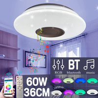 110-220V 60W LED Musique Plafonnier RGB Télécommande Bluetooth Smart Lamp