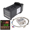 110-240V 0 ~ 1300℃ REX-C100 Kit de contrôleur de température PID numérique Fonction dalarme avec relais de sonde