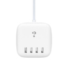 110-240V 4 USB Hub Chargeur mural Adaptateur dalimentation à charge rapide rapide Prise US / EU / UK