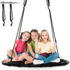 110cm enfants jardin balançoire ronde maille balançoire réglable multi-enfant hamac accrocher chaise voyage en plein air