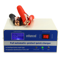110V / 220V 12V / 24V Chargeur automatique électrique de voiture Batterie Chargeur Smart Pulse 200AH