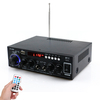 110V / 220V voiture FM Radio TF carte audio LED amplificateur de lumière domestique Bluetooth théâtre HiFi haut-parleurs