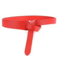 117CM Femmes PU Ceinture En Cuir Dames Robe Noeud Ceinture Ceinture