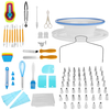 118 PCS Outils De Décoration De Gâteau Ensemble DIY Cake Piping Conseils Platine Vinyle Rotative Gâteau Stand Pâtisserie