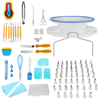 118 PCS Outils De Décoration De Gâteau Ensemble DIY Cake Piping Conseils Platine Vinyle Rotative Gâteau Stand Pâtisserie