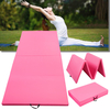 118x47x1.96inch 4 Tapis de gymnastique super grand pliant Yoga Tapis dexercice de gymnastique rose