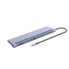11 en 1 Type-C Adaptateur répartiteur de concentrateur USB-C avec USB2.0*3 Type-C 2.0 PD100W 1080P VGA 100M RJ45 Audio 3